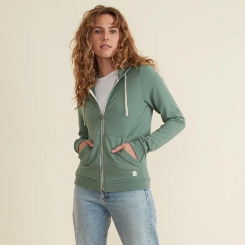 Marine Layer Green Zip-Up Hoodie